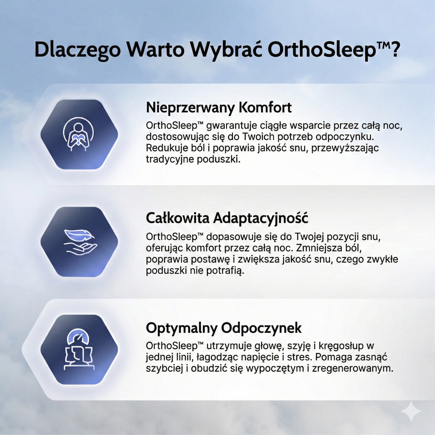 OrthoSleep™ – ulga dla szyi